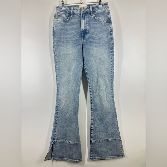 NWOT 7 For All Mankind Ultra High Rise Skinny Boot Jeans Light Wash Blue 27 - Picture 1 of 4